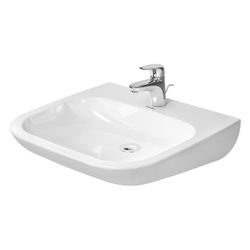 Duravit D-Code Waschtisch 555x600x155mm wandhäng., Weiß Hochglanz, Rechteckig, 1 Wa... DURAVIT-2313600000 4021534686528 (Abb. 1)