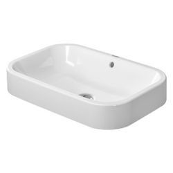 Duravit Happy D.2 Plus Aufsatzbecken 600mm, Weiß Hochglanz, WonderGliss, Rechtecki... DURAVIT-23146000001 4021534843457 (Abb. 1)