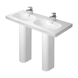 Duravit D-Code Doppelwaschtisch 490x1200x180mm, Weiß Hochglanz, Rechteckig, 2Wasch... DURAVIT-03481200002 4021534853357 (Abb. 1)