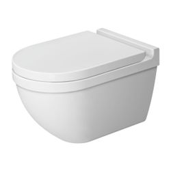 Duravit Starck 3 WC-Sitz D-shaped, Weiß Hochglanz 370x38x436mm, ohne Absenkautomati... DURAVIT-0063810000 4021534224171 (Abb. 1)