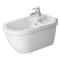 Duravit Starck 3 Wandbidet 540x365x335mm, Weiß Hochglanz, 1 HL, HLB, Überlauf, verd... DURAVIT-2280150000 4021534630965 (Abb. 1)