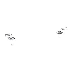 Duravit Scharnierpaar für WC-Sitz Architec und Starck 3, ohne SoftClose, Chrom... DURAVIT-0061121000 4021534244834 (Abb. 1)