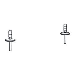 Duravit Scharnier-Set für WC-Sitz mit Absenkautomatik, Edelstahl, 0061301000... DURAVIT-0061301000 4021534347146 (Abb. 1)