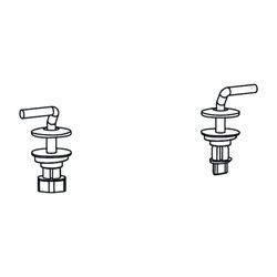Duravit Scharnier-Set für WC-Sitz ohne Absenkautomatik, Edelstahl, 0061391000... DURAVIT-0061391000 4021534427923 (Abb. 1)