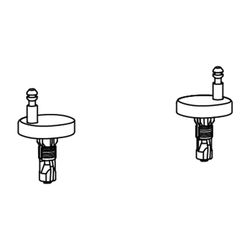 Duravit Scharnier-Set für WC-Sitz mit Absenkautomatik, Kunststoff, 0061571000... DURAVIT-0061571000 4021534577826 (Abb. 1)