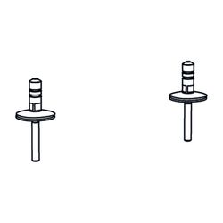 Duravit Scharnier-Set für WC-Sitz mit/ohne Absenkautomatik, Kunststoff, 0061581000... DURAVIT-0061581000 4021534594434 (Abb. 1)