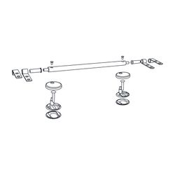 Duravit Scharnier-Set für WC-Sitz ohne Absenkautomatik, Edelstahl, 0061601000... DURAVIT-0061601000 4021534634383 (Abb. 1)