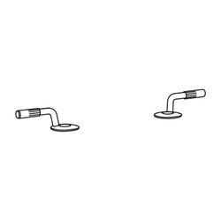 Duravit Scharnier-Set für WC-Sitz ohne Absenkautomatik, Edelstahl, 0061611000... DURAVIT-0061611000 4021534634178 (Abb. 1)