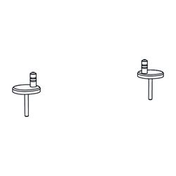 Duravit Scharnier-Set für WC-Sitz mit/ohne Absenkautomatik, Edelstahl, 0061631000... DURAVIT-0061631000 4021534635458 (Abb. 1)