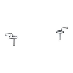 Duravit Scharnier-Set für WC-Sitz ohne Absenkautomatik, Edelstahl, 0061691000... DURAVIT-0061691000 4021534810992 (Abb. 1)