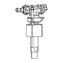 Duravit Füllventil mit Wasseranschluss seitlich 3/8", 0074112000... DURAVIT-0074112000 4021534270154 (Abb. 1)