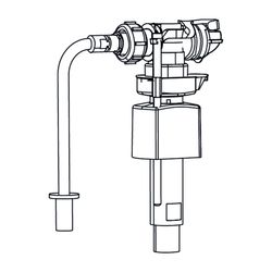 Duravit Füllventil mit Wasseranschluss unten, 3/8", 0074112100... DURAVIT-0074112100 4021534270161 (Abb. 1)