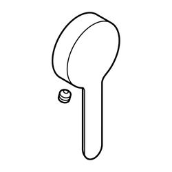 Duravit Griff für Wanne, Brause, Waschtisch, Unterputz, Ersatzteil Armaturen... DURAVIT-T537687 7612158493141 (Abb. 1)