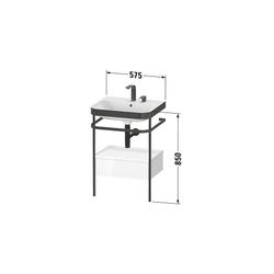 Duravit Happy D.2 Waschtisch-Set C-bonded Metallkonsole, SK Lack, 490x575x850mm, W... DURAVIT-HP4740N8484 4067116032178 (Abb. 1)