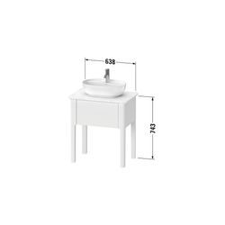 Duravit Luv Konsolenwaschtischunterbau bodenstehend 450x638x743mm, ohne KSP Steing... DURAVIT-LU956009292 4053424465333 (Abb. 1)