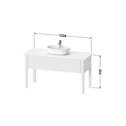 Duravit Luv Konsolenwaschtischunterbau bodenstehend 570x1338x743mm ohne KSP Taupe ... DURAVIT-LU956106060 4053424465388 (Abb. 1)