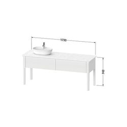 Duravit Luv Konsolenwaschtischunterbau bodenstehend 570x1733x743mm L, ohne KSP Tau... DURAVIT-LU9563L6060 4053424465500 (Abb. 1)