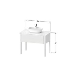 Duravit Luv Konsolenwaschtischunterbau bodenstehend 570x938x743mm ohne KSP Weiß Se... DURAVIT-LU956403636 4053424987491 (Abb. 1)