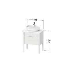 Duravit Luv Konsolenwaschtischunterbau bodenstehend 450x638x743mm ohne KSP Weiß Se... DURAVIT-LU956503636 4053424465609 (Abb. 1)
