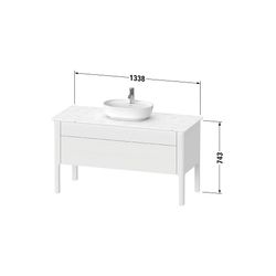 Duravit Luv Konsolenwaschtischunterbau bodenstehend 570x1338x743mm ohne KSP Steing... DURAVIT-LU956609292 4053424465692 (Abb. 1)