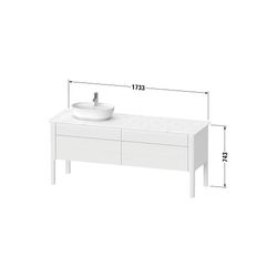 Duravit Luv Konsolenwaschtischunterbau bodenstehend 570x1733x743mm R ohne KSP 2 AZ... DURAVIT-LU9568R9292 4053424465876 (Abb. 1)