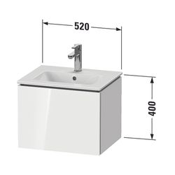 Duravit L-Cube Waschtischunterbau wandh. 421x520x400mm Compact Natur Eiche Matt, G... DURAVIT-LC611803030 4063382032867 (Abb. 1)