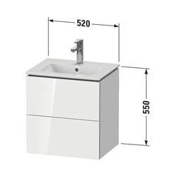 Duravit L-Cube Waschtischunterbau wandh. 421x520x550mm Compact, Betongrau Matt, Gr... DURAVIT-LC621800707 4063382033062 (Abb. 1)