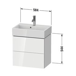 Duravit L-Cube Waschtischunterbau wandh. 391x584x544mm Compact, Taupe SM, Grifflos... DURAVIT-LC621908383 4067116010329 (Abb. 1)