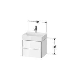 Duravit XSquare Waschtischunterbau wandhäng. 390x484x397mm Compact, Basalt Matt, G... DURAVIT-XS430504343 4063382034878 (Abb. 1)