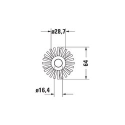 Duravit Bürstenkopf Starck T 64x64x90mm, Ersatzteil für WC Accessoires... DURAVIT-1004710000 4053424693972 (Abb. 1)