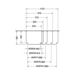 Duravit Happy D.2 Metallkonsole 491x573x750-800mm variabel, Chrom poliert, bodenste... DURAVIT-0030281000 4053424175782 (Abb. 1)
