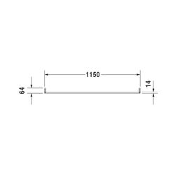 Duravit Universal Handtuchhalter 64x1150x71mm, Chrom, Messing, 1 Arm, mit Befestigu... DURAVIT-0030331000 4021534583193 (Abb. 1)