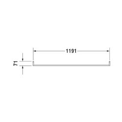 Duravit Vero Handtuchhalter 64x1205x71mm, Vero Handtuchhalter, Chrom, Messing, 1 Ar... DURAVIT-0030341000 4021534405808 (Abb. 1)
