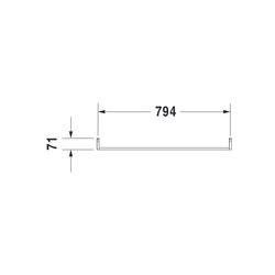Duravit Universal Handtuchhalter 64x808x71mm, Chrom, Messing, 1 Arm, mit Befestigun... DURAVIT-0030361000 4021534405785 (Abb. 1)