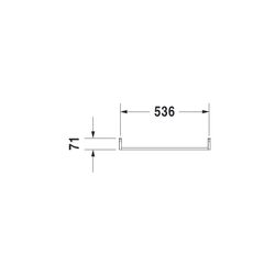 Duravit Universal Handtuchhalter 64x550x71mm, Chrom, Messing, 1 Arm, mit Befestigun... DURAVIT-0030371000 4021534344329 (Abb. 1)
