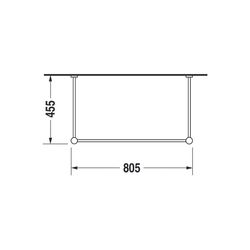 Duravit Vero Metallkonsole 455x808x715-780mm, für 032985, Chrom poliert, Höhenverst... DURAVIT-0030711000 4021534458019 (Abb. 1)