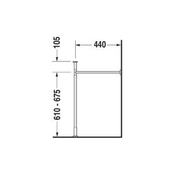 Duravit Vero Metallkonsole 455x1000x715-780mm, für 032910, Chrom poliert, Höhenvers... DURAVIT-0030721000 4021534458026 (Abb. 1)