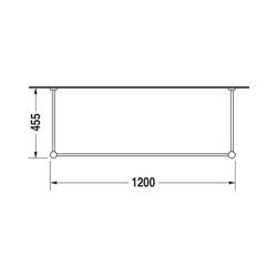 Duravit Vero Metallkonsole 440x1200x715-780mm, für 032912, Chrom poliert, Höhenvers... DURAVIT-0030731000 4021534458033 (Abb. 1)