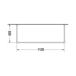 Duravit Vero Metallkonsole 425x1125x715-780mm, für 045412, Chrom poliert, Höhenvers... DURAVIT-0030741000 4021534583186 (Abb. 1)