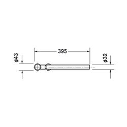 Duravit Röhrensiphon Universal 1 1/4" mit verlängertem Ablaufrohr für Waschtische, ... DURAVIT-0050260000 4021534003370 (Abb. 1)