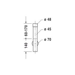 Duravit Universal Designsiphon Chrom poliert, Messing, waagerecht, geeignet für Was... DURAVIT-0050361000 4021534170133 (Abb. 1)