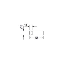 Duravit D-Code Handtuchhaken 55x16x16mm, Chrom, Schraubverbindung... DURAVIT-0099041000 4021534384912 (Abb. 1)