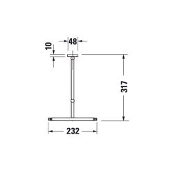 Duravit D-Code Kosmetikspiegel 330x203x310mm, Chrom, Optische Vergrößerung 3-fach, ... DURAVIT-0099121000 4021534389276 (Abb. 1)