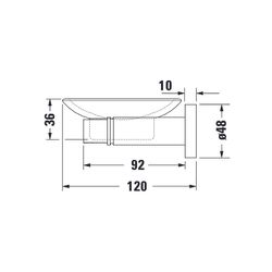 Duravit D-Code Seifenschale 120x137x53mm, Chrom/Mattweiß, Messing/Milchglas, Schrau... DURAVIT-0099171000 4021534636141 (Abb. 1)