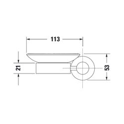 Duravit D-Code Seifenschale 120x137x53mm, Chrom/Mattweiß, Messing/Milchglas, Schrau... DURAVIT-0099171000 4021534636141 (Abb. 1)