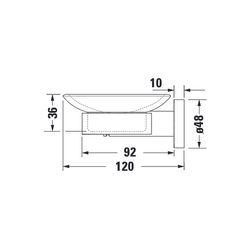 Duravit D-Code Seifenschale 120x137x53mm, Chrom/Mattweiß, Messing/Milchglas, Schrau... DURAVIT-0099181000 4021534636158 (Abb. 1)