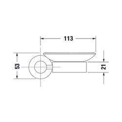 Duravit D-Code Seifenschale 120x137x53mm, Chrom/Mattweiß, Messing/Milchglas, Schrau... DURAVIT-0099181000 4021534636158 (Abb. 1)