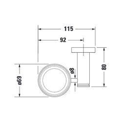 Duravit D-Code Zahnputzbecher 102x118x97mm, Chrom/Mattweiß, Schraubbefestigung, wan... DURAVIT-0099191000 4021534636165 (Abb. 1)