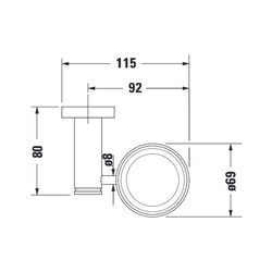 Duravit D-Code Zahnputzbecher 102x118x97mm, Chrom/Mattweiß, Schraubbefestigung, wan... DURAVIT-0099201000 4021534636172 (Abb. 1)