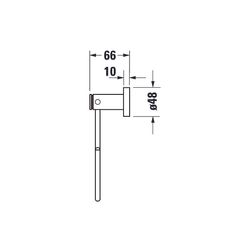 Duravit D-Code Handtuchring 67x169x182mm, Chrom, Schraubbefestigung... DURAVIT-0099211000 4021534636189 (Abb. 1)
